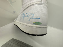 Load image into Gallery viewer, MICHAEL JORDAN Signed AUTO Autographed White Air Jordan Shoe UDA Flight School