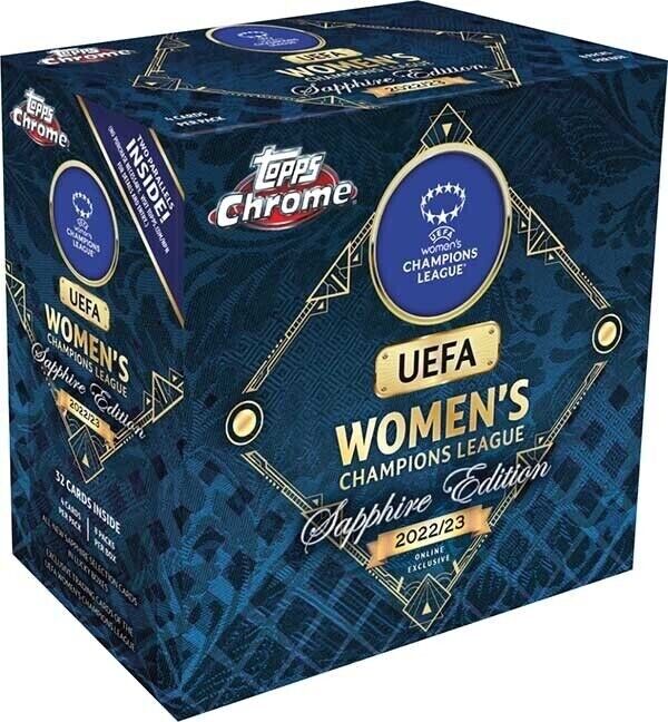 2022-23 Topps Chrome UEFA Women's Champions League SAPPHIRE EDITION Sealed Box