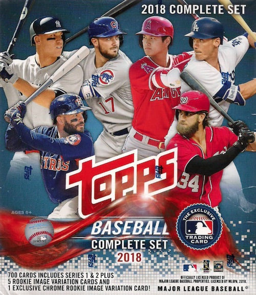2018 Topps Baseball Sealed Complete Set w/ 5 Image Variations + Chrome Rookie Variation (OHTANI!)