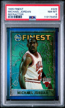 Load image into Gallery viewer, MICHAEL JORDAN 1995-96 Topps Finest #229 REFRACTOR PSA 8 - LOW POP!
