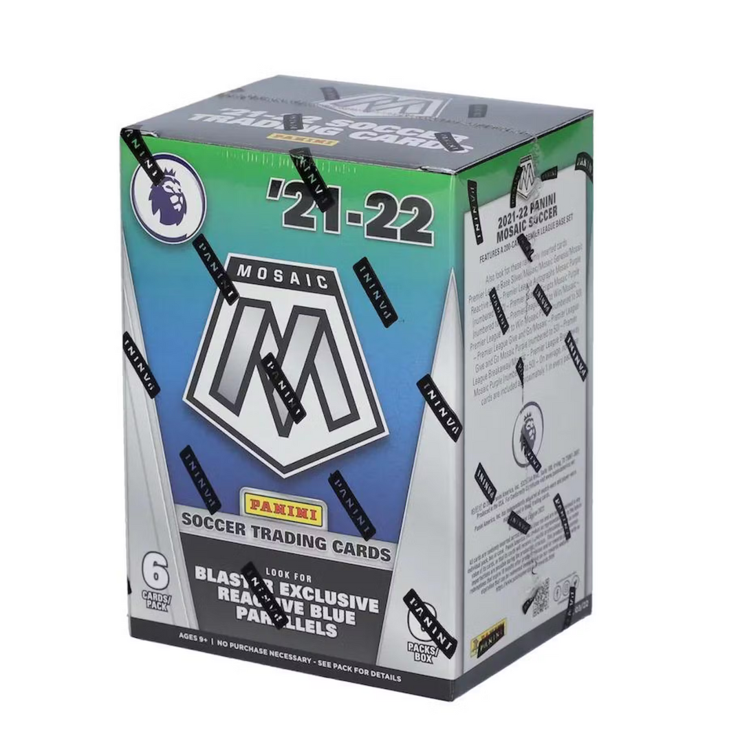 2021-22 Mosaic Premier League EPL Soccer Blaster Box - Reactive Blue (FANATICS!)