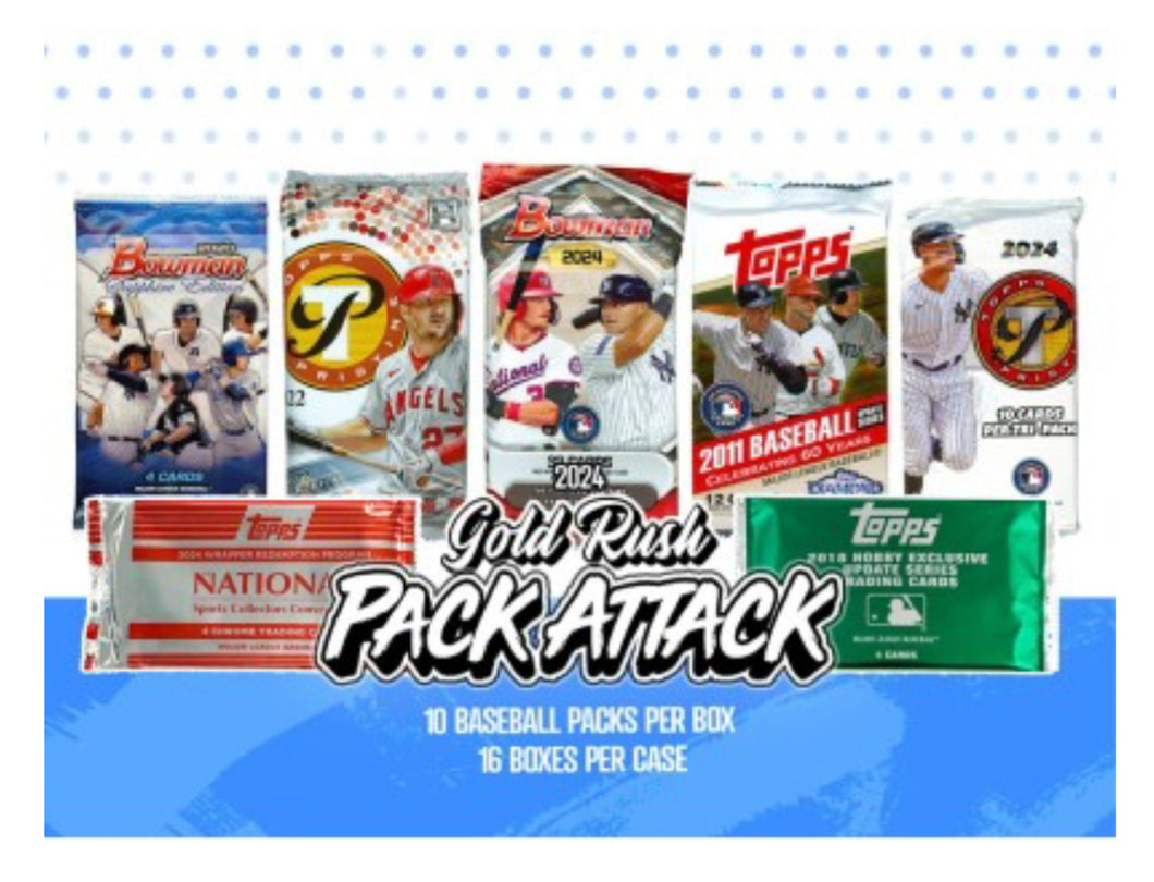 2024 Gold Rush Pack Attack Baseball SEALED Box - 10 Packs