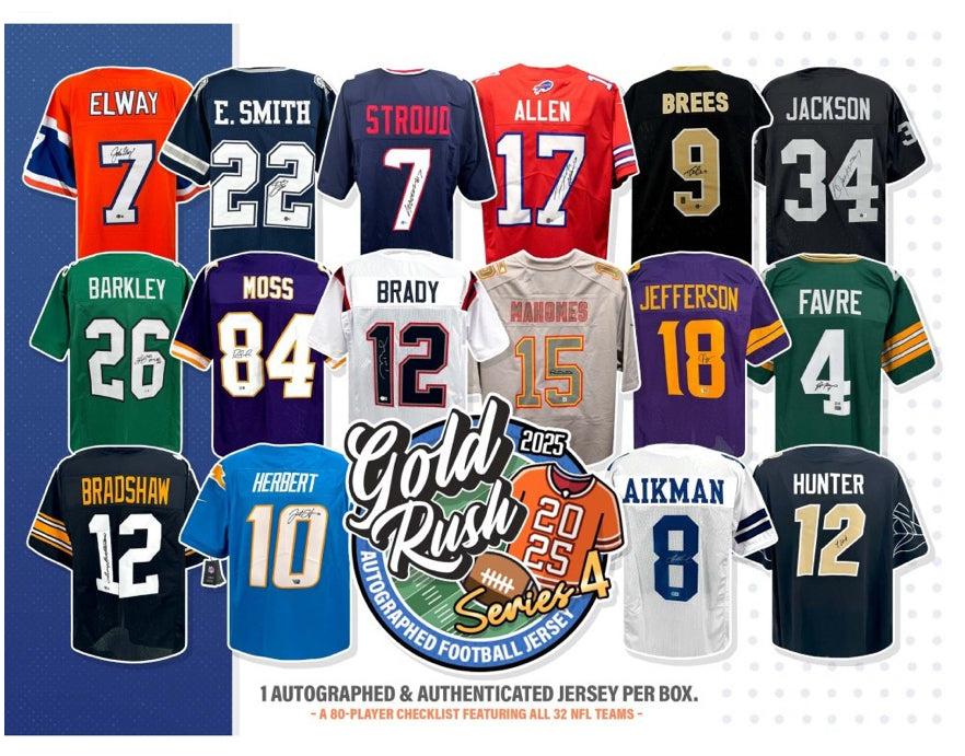 2025 Gold Rush Series 4 Autographed Football Jersey PICK YOUR TEAM 1 Box Break #1