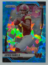 Load image into Gallery viewer, JAYDEN DANIELS 2024 Panini Prizm #347 RC BLUE ICE REFRACTOR SP /99
