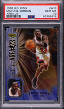 Load image into Gallery viewer, MICHAEL JORDAN 1998-99 Upper Deck Ionix A10 PSA 10 - LOW POP!
