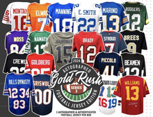 Load image into Gallery viewer, 2024 Gold Rush Series 3 Autographed Football Jersey PICK YOUR TEAM 1 Box Break #6 (LAST BOX!)
