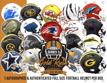 Load image into Gallery viewer, 2024 Gold Rush Series 3 Autographed Full Size Helmet PICK YOUR TEAM 1 Box Break #5 (LAST BOX!)
