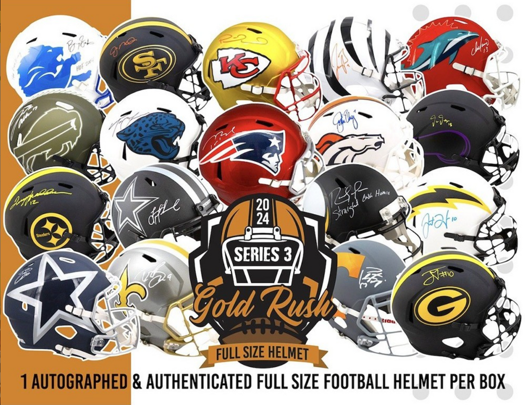 2024 Gold Rush Series 3 Autographed Full Size Helmet PICK YOUR TEAM 1 Box Break #5 (LAST BOX!)