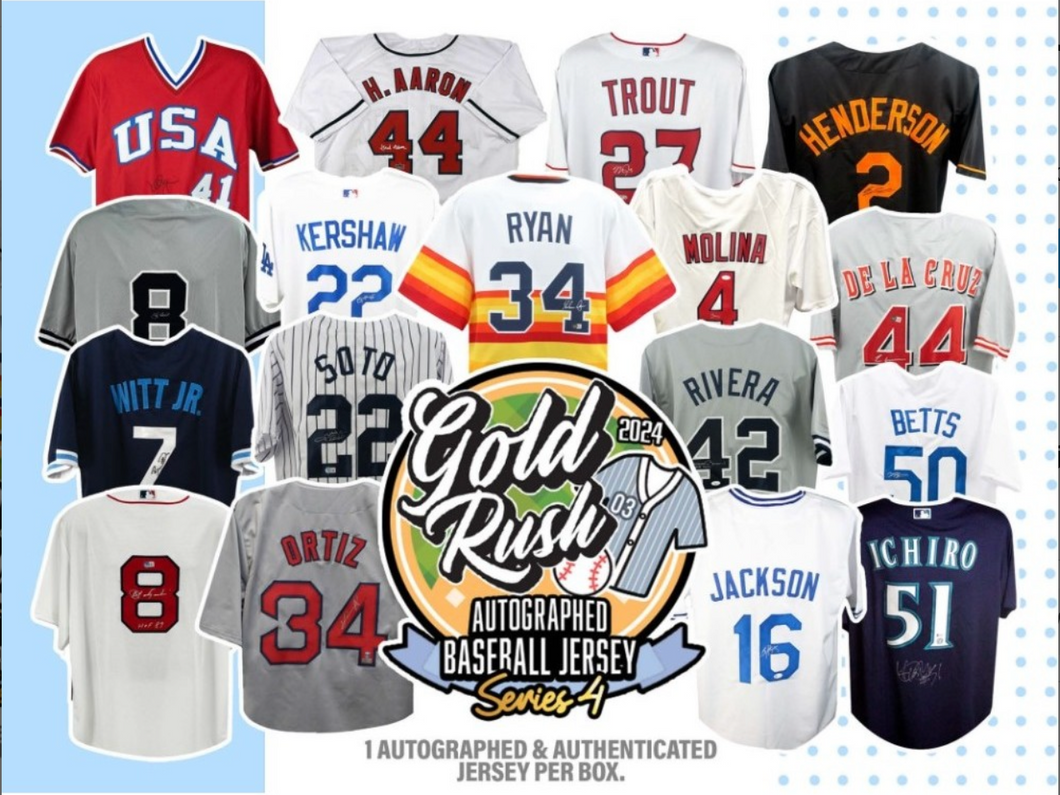 2024 Gold Rush Series 4 Autographed Baseball Jersey PICK YOUR TEAM 1 Box Break #4