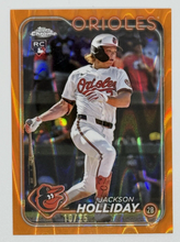 Load image into Gallery viewer, JACKSON HOLLIDAY 2024 Topps Chrome Update #USC200 RC ORANGE WAVE REFRACTOR /25
