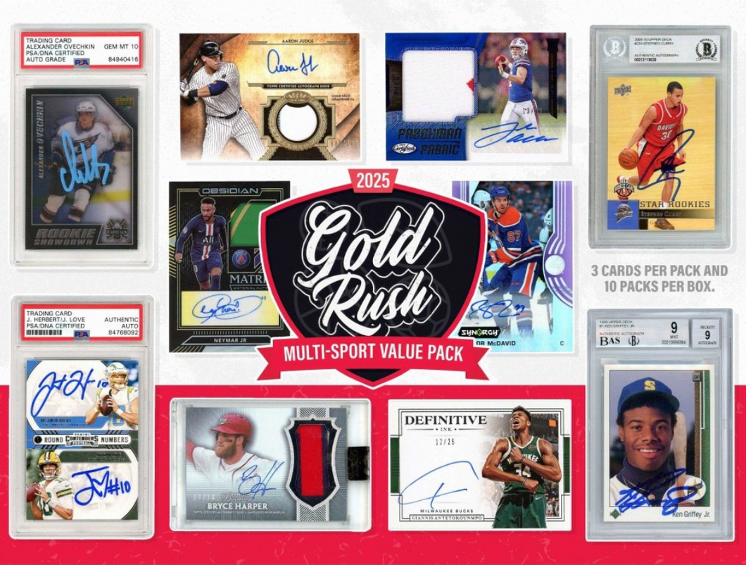 2025 Gold Rush Value Pack Multi Sport 2-Pack Break #4 (6 HITS!)