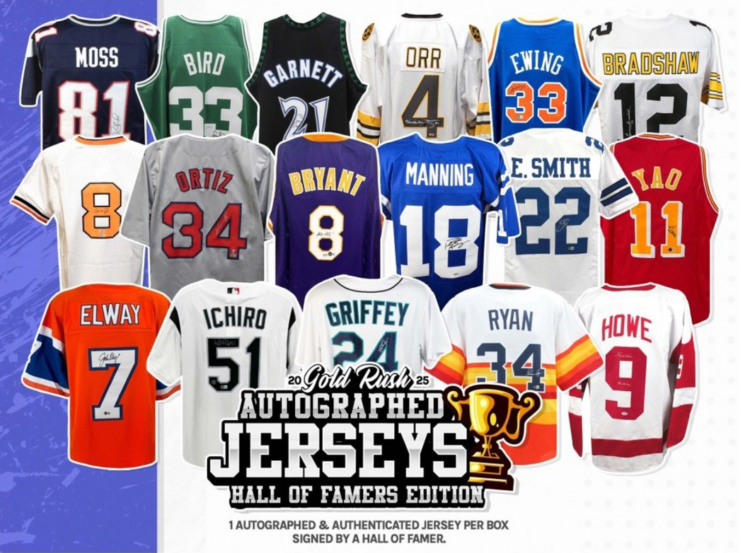 2025 Gold Rush Autographed Hall of Fame Jersey PICK YOUR LETTER Break #2