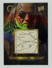 Load image into Gallery viewer, BENJAMIN FRANKLIN 2025 Pieces Of The Past Pirates #646 Authentic Relic Map SP 🔥
