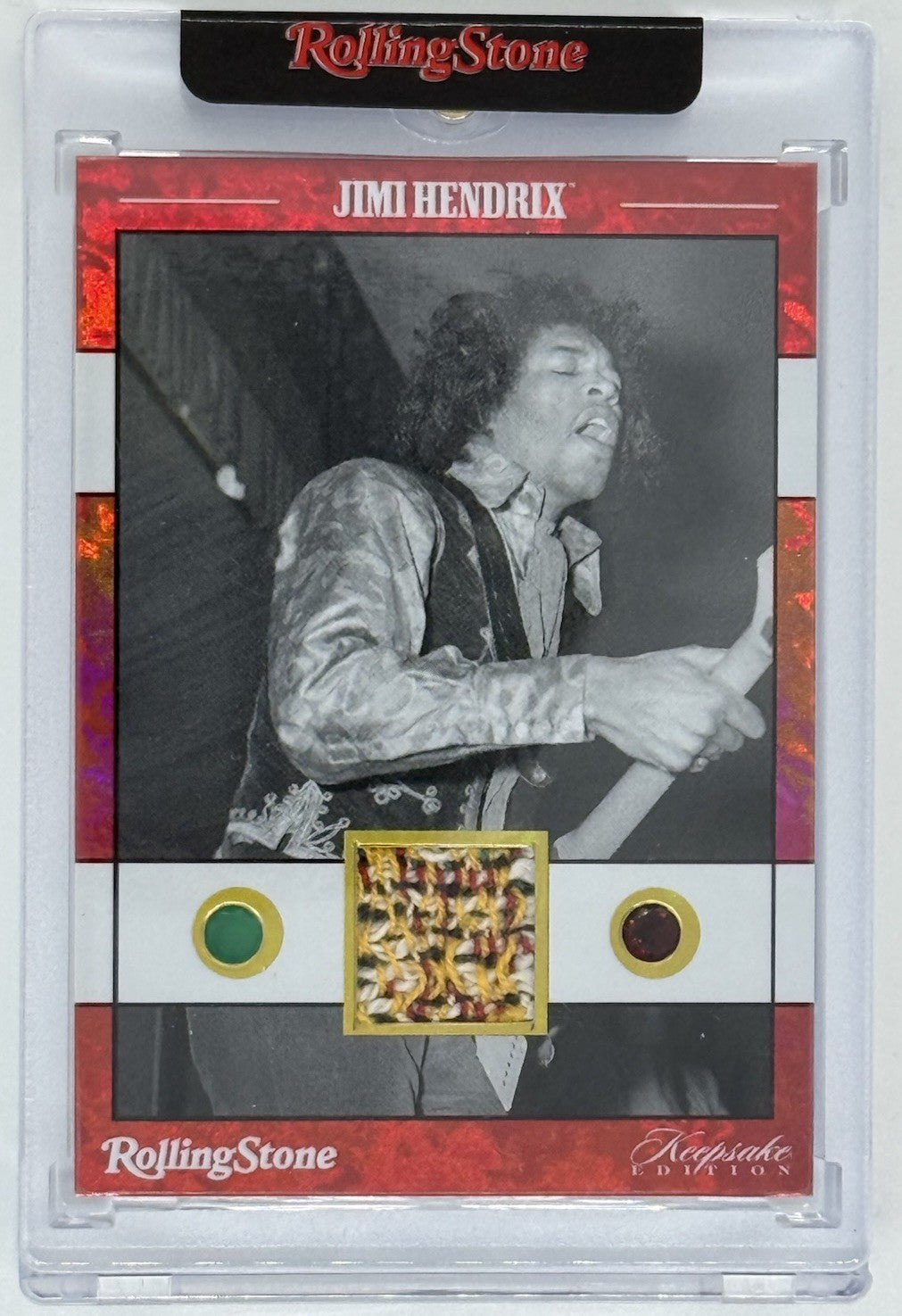 JIMI HENDRIX 2025 Keepsake Rolling Stone SP Gem Authentic Patch 10/10 + Lightbox
