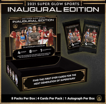 Load image into Gallery viewer, 2021 Super Glow Sports Inaugural Edition SEALED Hobby Box - 1 AUTOGRAPH!
